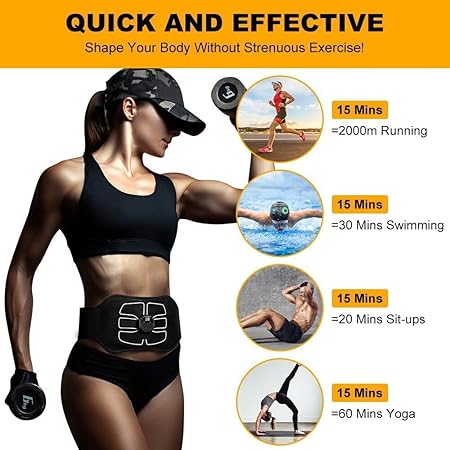 Abdominal Muscle Trainer – EMS Toning Workout Equipment for Men & Women | Home Fitness Gear for Abs, Arms & Body